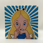 Alice In Wonderland Art Natural Travertine Stone Hotpad artwork