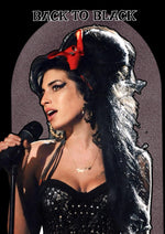 Amy Winehouse Back to Black artwork printed on MDF wall poster