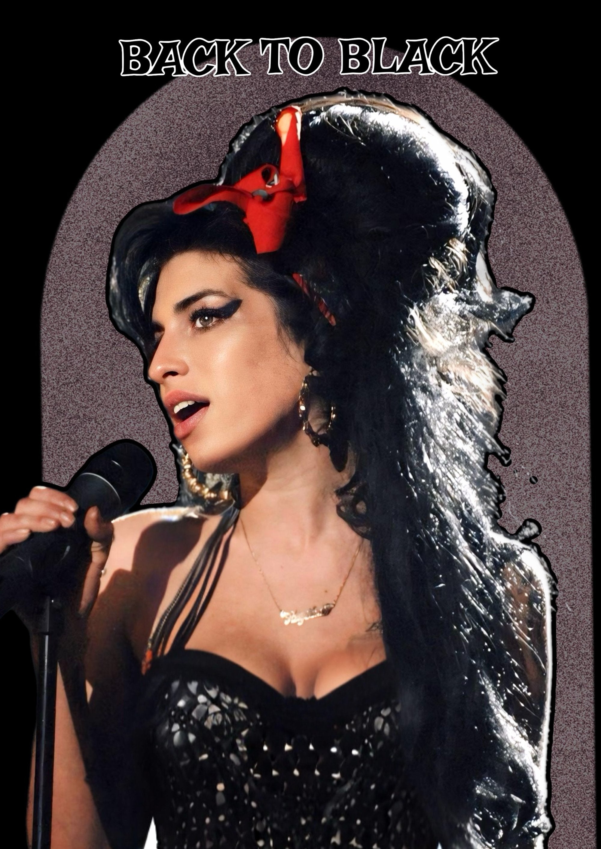Amy Winehouse Back to Black artwork printed on MDF wall poster