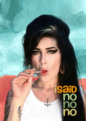 Amy Winehouse artwork printed on MDF wall poster