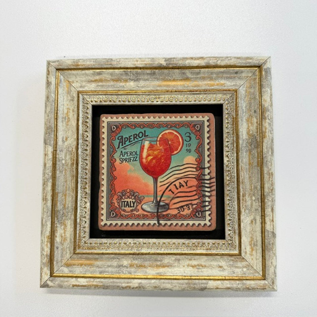Variant Mapping v4 | aperol-italy-natural-travertine-stone-coaster | with Gold Frame | sha256:a57d4779f6a9