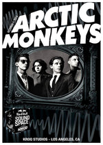 Arctic Monkeys Black Group artwork printed on MDF wall poster