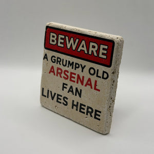 Grumpy Arsenal Fan Stone Coaster
