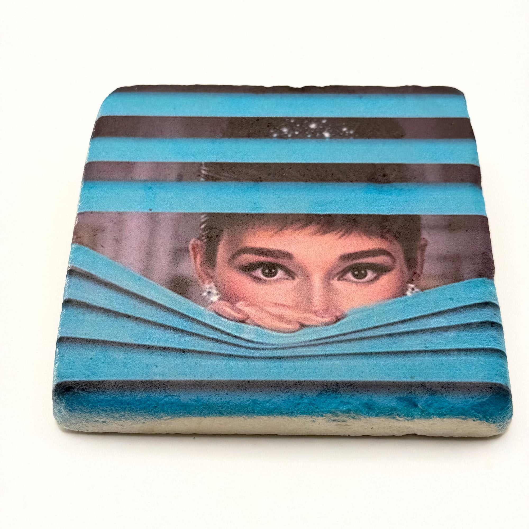 Audrey Hepburn Breakfast at Tiffany Stone Coaster