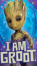Baby Groot quote design displayed as a decorative wall sign for Guardians of the Galaxy fans
