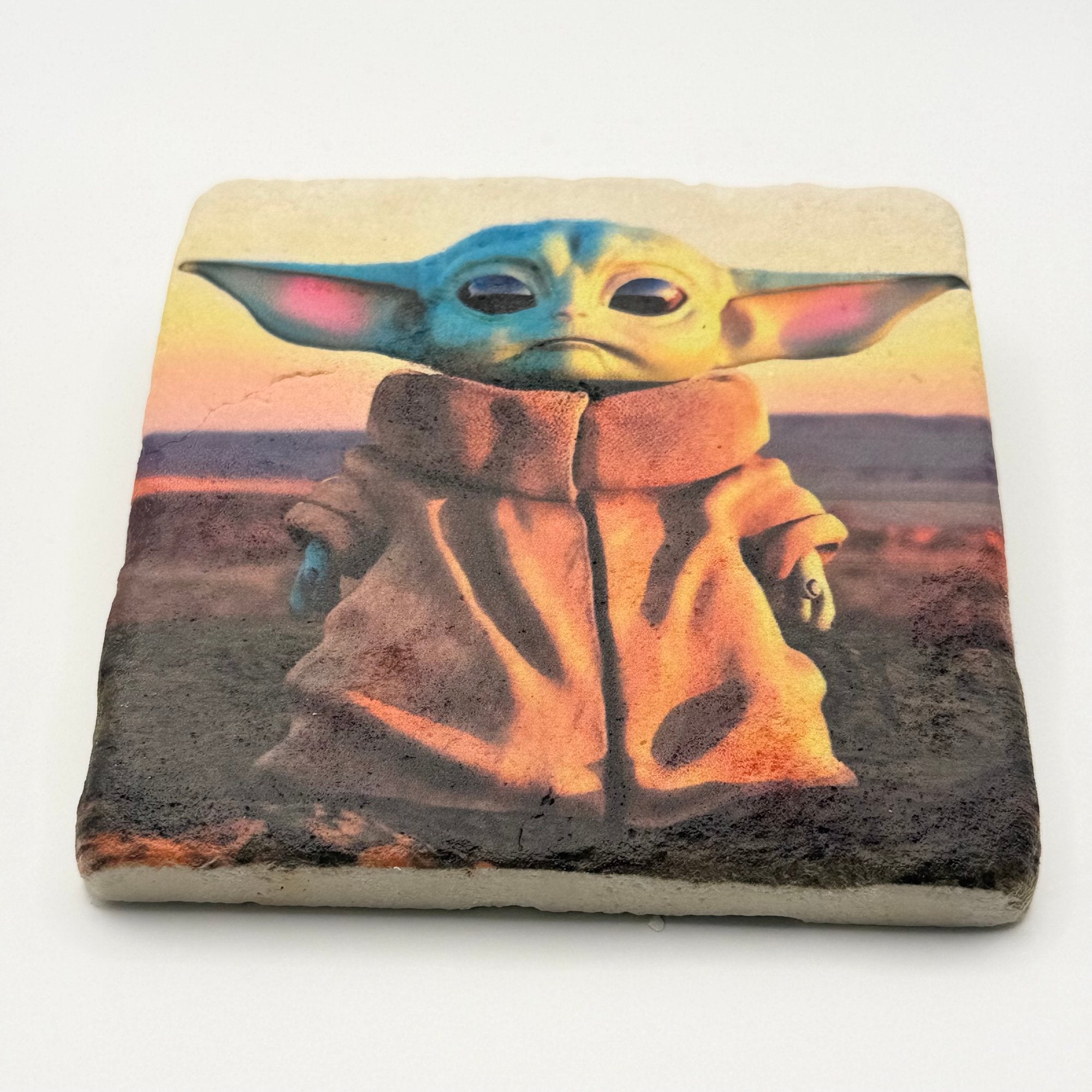 Baby Yoda Stone Coaster | The Force Awakens Home Decor