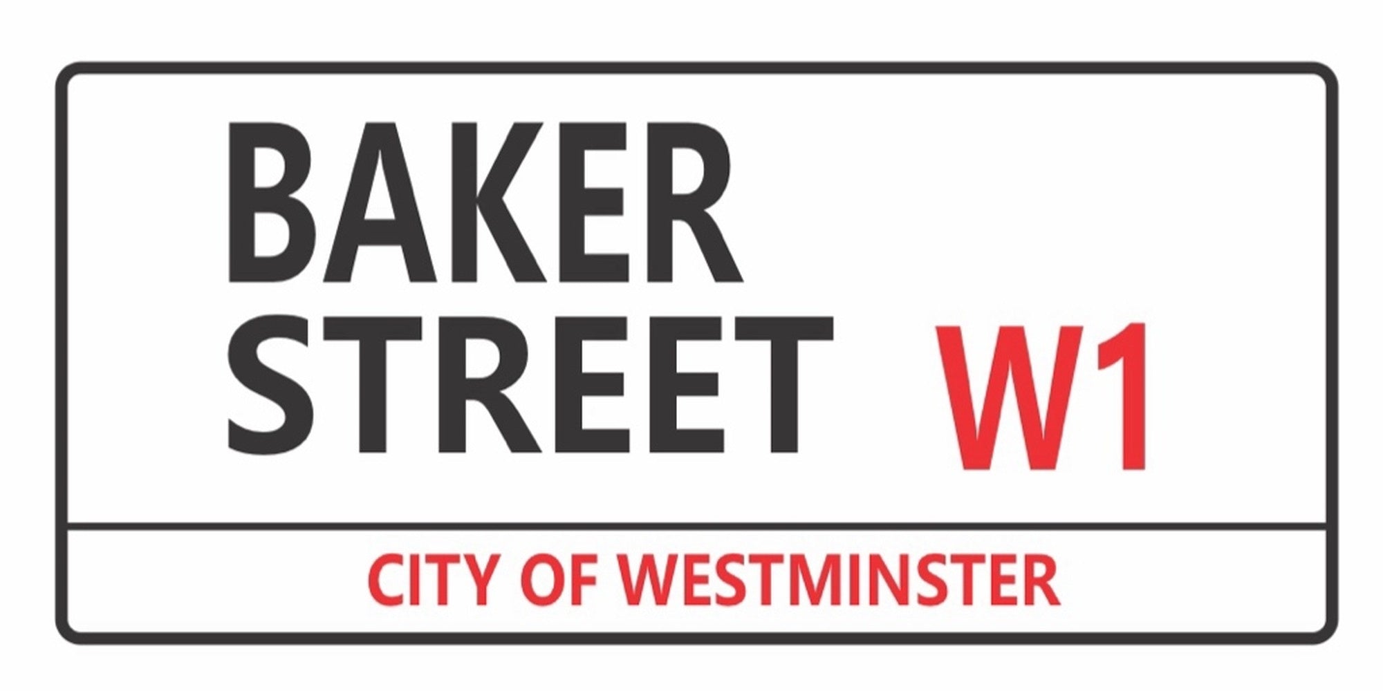 Baker Street London design displayed as a decorative wall sign on MDF material