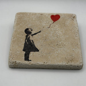 Banksy Balloon Stone Coaster