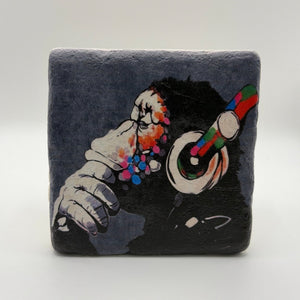 Banksy Dj Monkey Stone Coaster