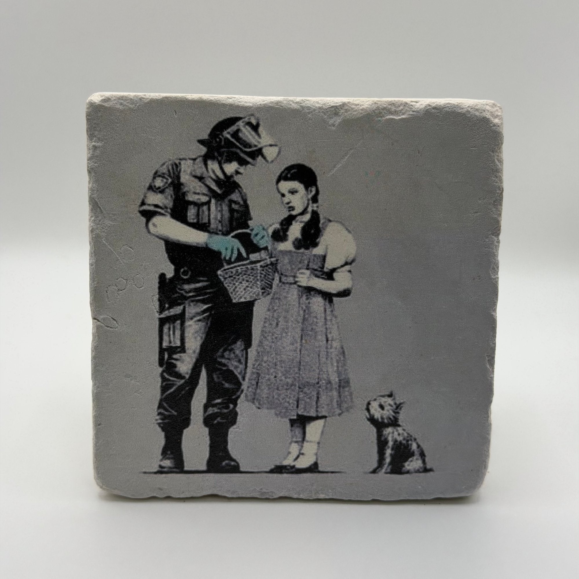 Banksy Dorothy Police Search Stone Coaster