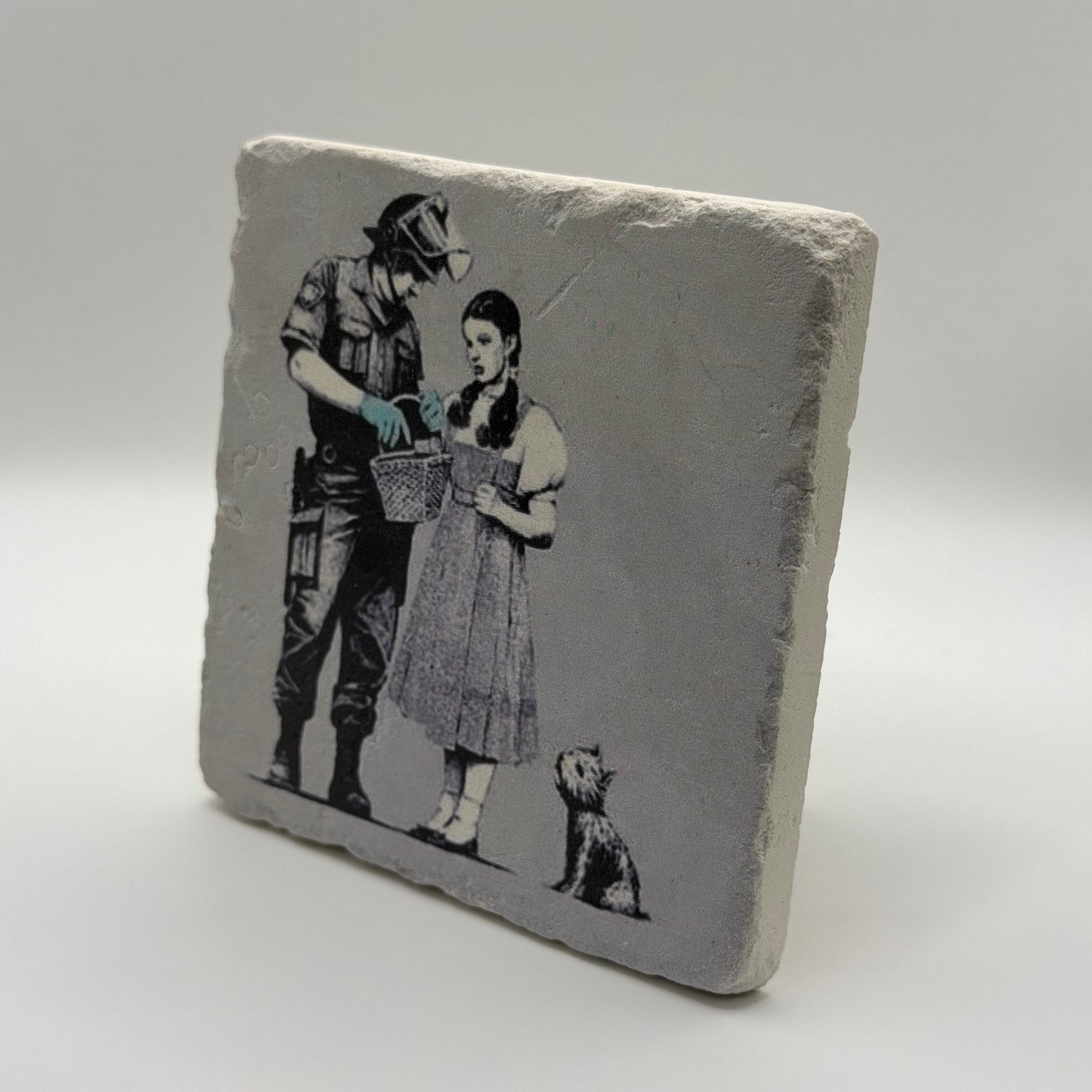 Banksy Dorothy Police Search Stone Coaster