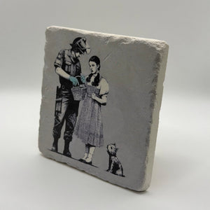 Banksy Dorothy Police Search Stone Coaster