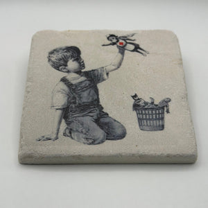 Banksy Game Changer Stone Coaster