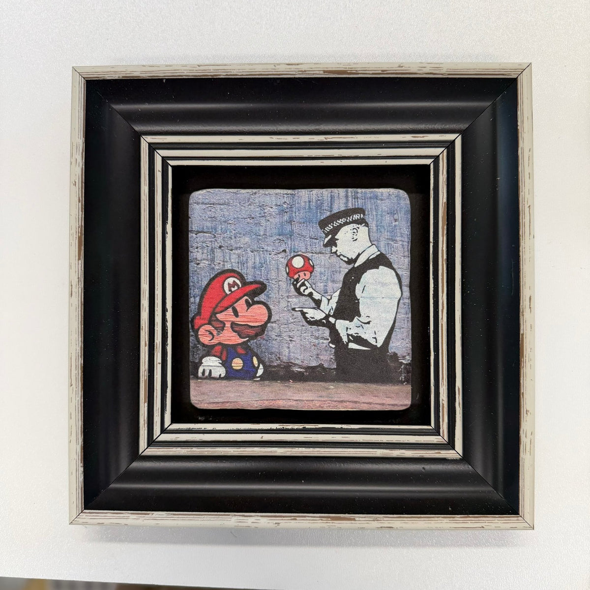 Variant Mapping v4 | banksy-mario-and-cop-natural-stone-coaster | with Black Frame | sha256:1a8a0204124e
