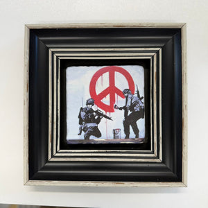 Variant Mapping v4 | banksy-peace-soldiers-natural-stone-coaster | with Black Frame | sha256:daef99e7ed4e