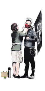 Banksy Punk Mom Anarchy quote design displayed as a decorative wall sign