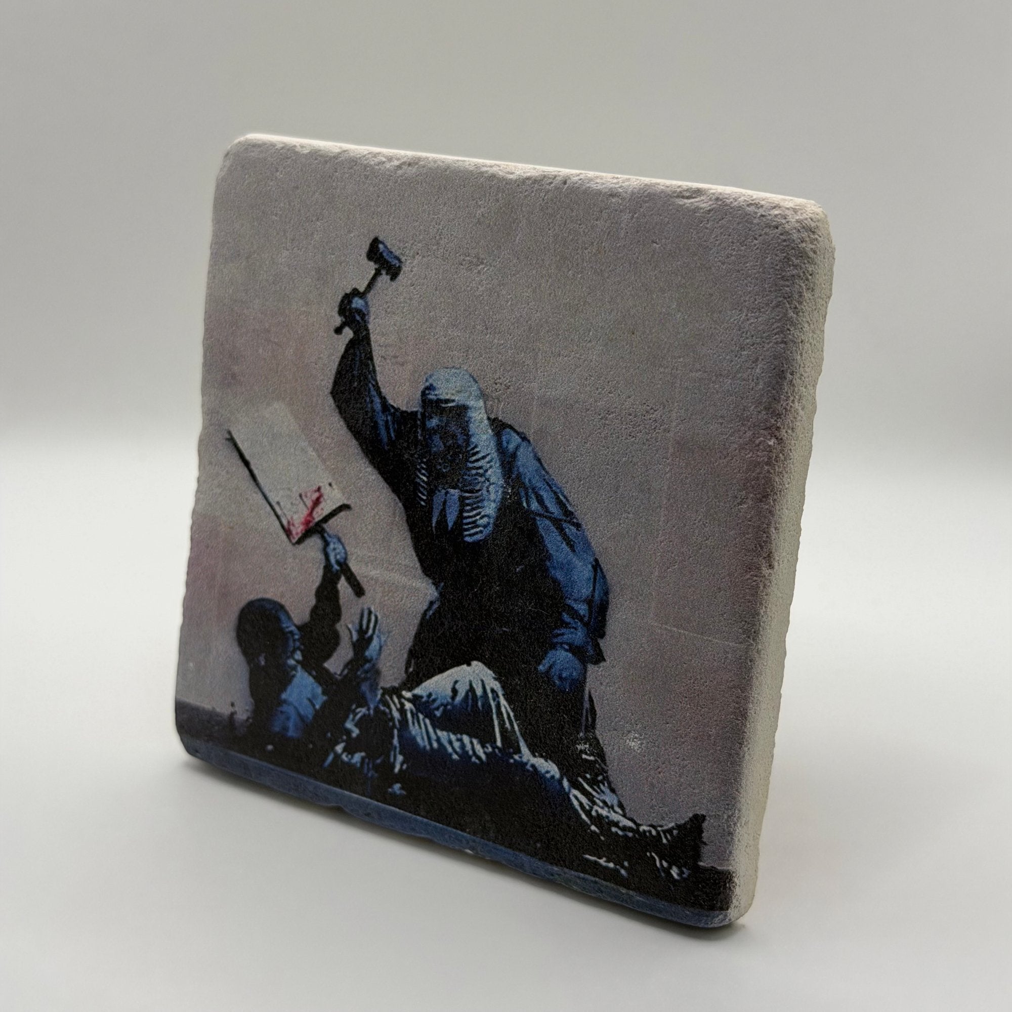 Banksy Royal Courts Coaster Stone