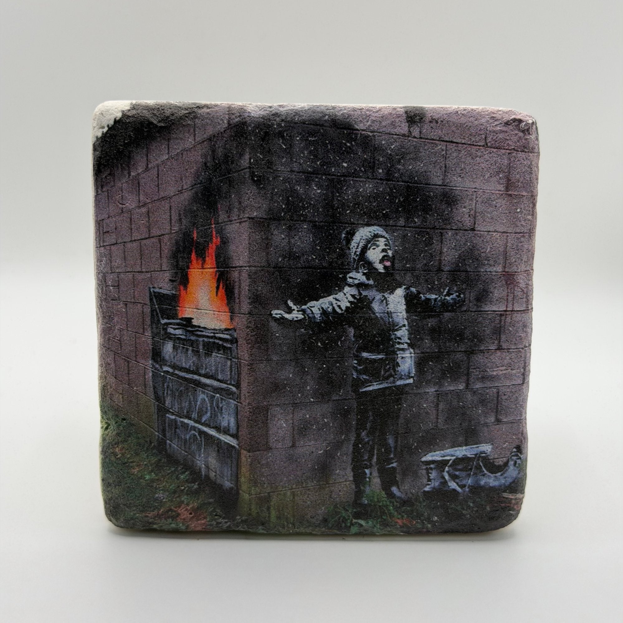 Banksy Season's Greetings Stone Coaster