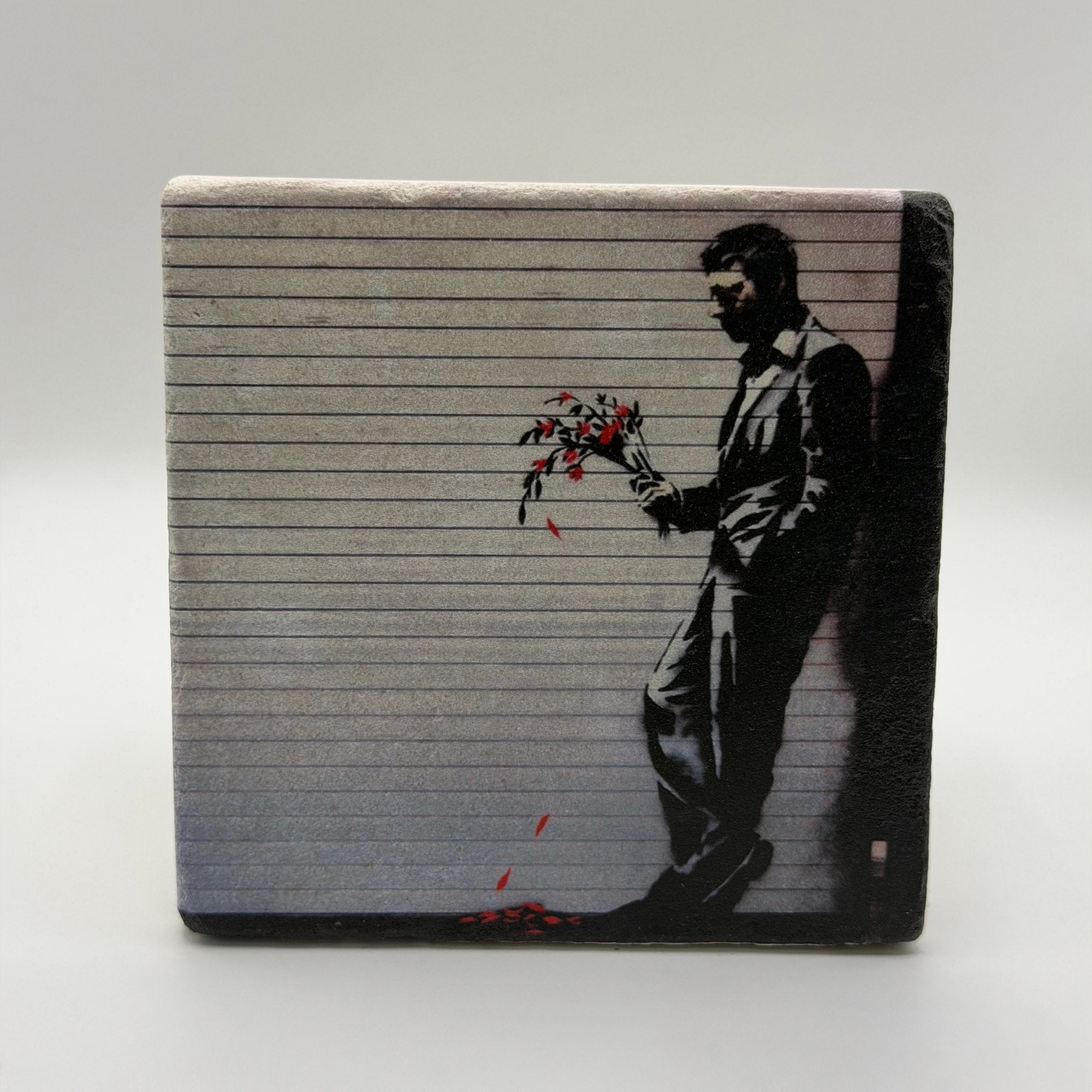 Banksy Waiting In Vain Stone Coaster