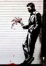 Banksy Waiting In Vain Wither artwork printed on MDF wall poster