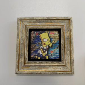 Variant Mapping v4 | bart-simpson-cartoon-natural-stone-coaster | with Gold Frame | sha256:4dfafb785c5a