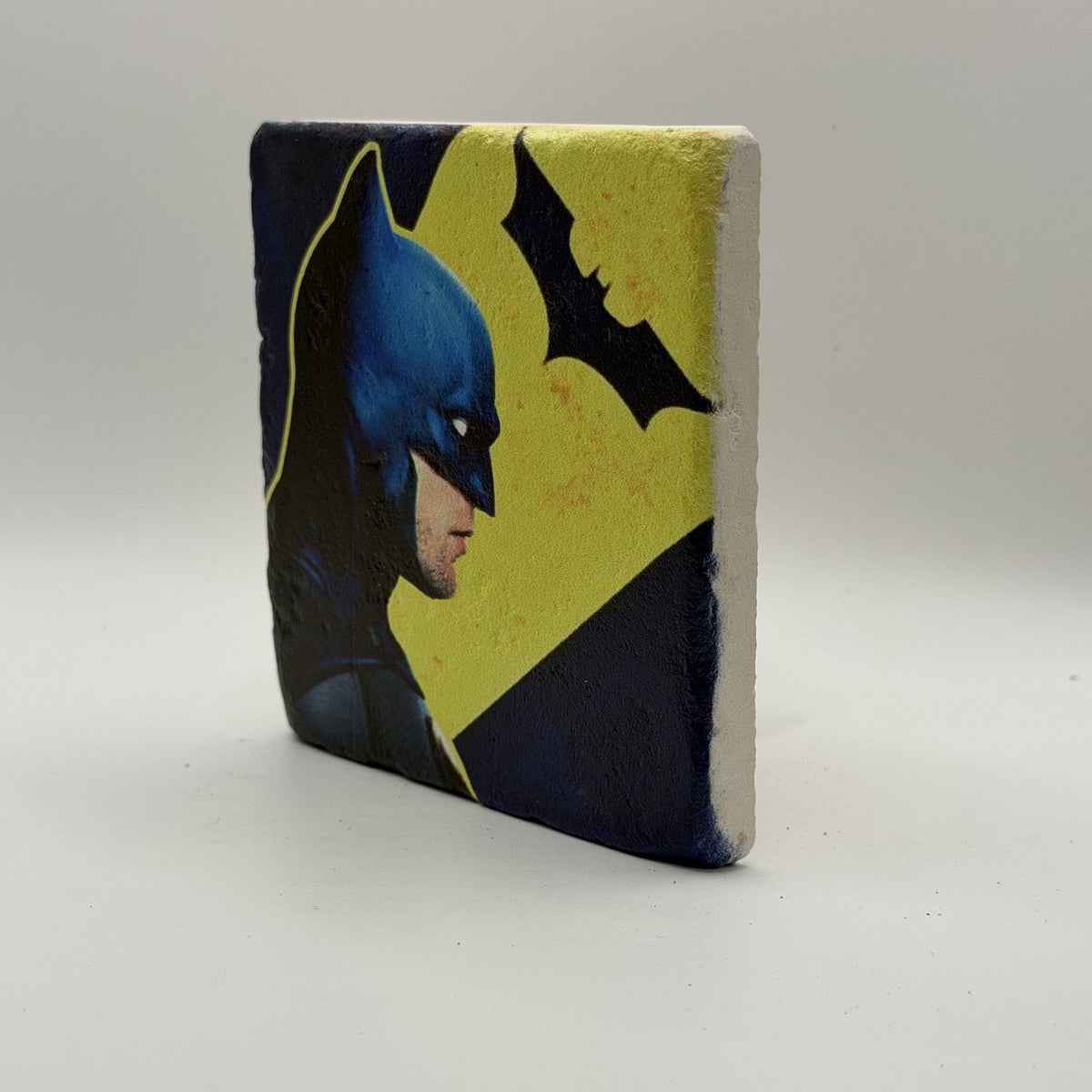 Batman Natural Travertine Stone Coaster artwork