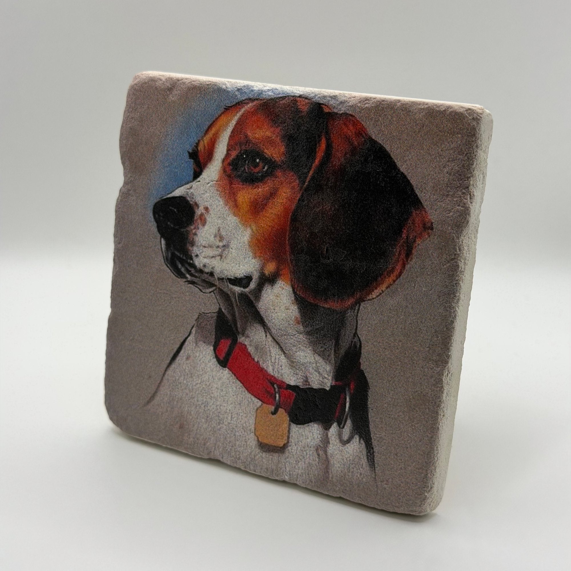 Cute Beagle Stone Coaster