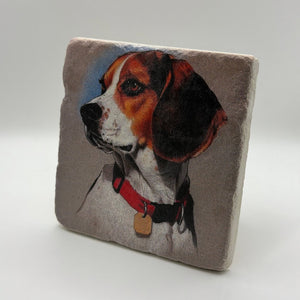 Cute Beagle Stone Coaster