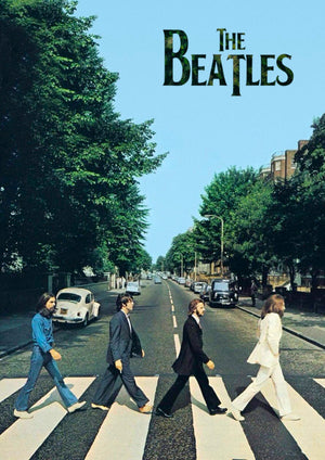 The Beatles' Abbey Road artwork printed on MDF wall poster