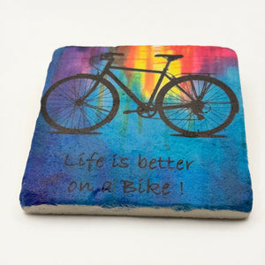 Better On A Bike Stone Coaster