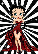 Betty Boop Glamour artwork printed on MDF wall poster
