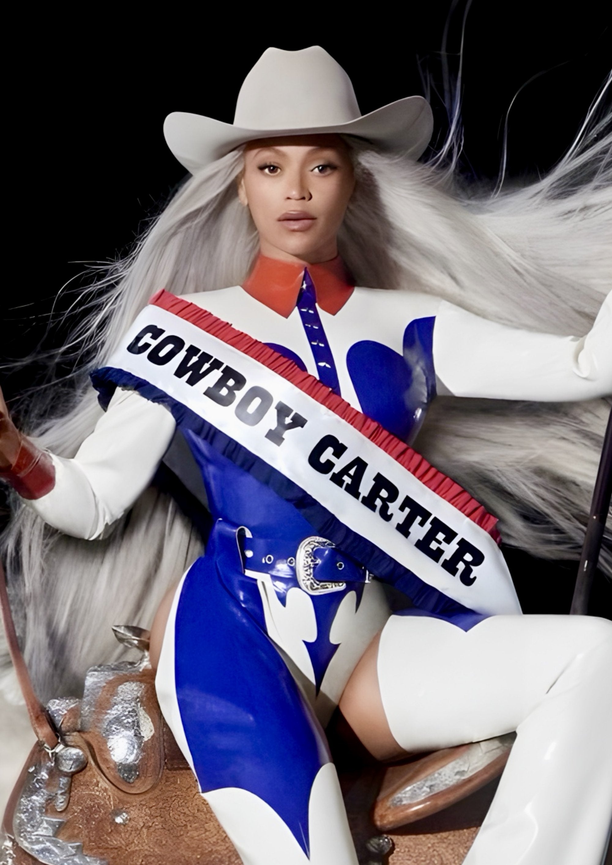 Beyonce Cowboy Carte artwork printed on MDF wall poster
