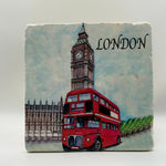 Big Ben London Natural Travertine Stone Hotpad artwork