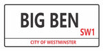 Big Ben London landmark design displayed as a decorative MDF wall sign