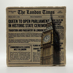 Big Ben Newspaper Natural Travertine Stone Hotpad 1