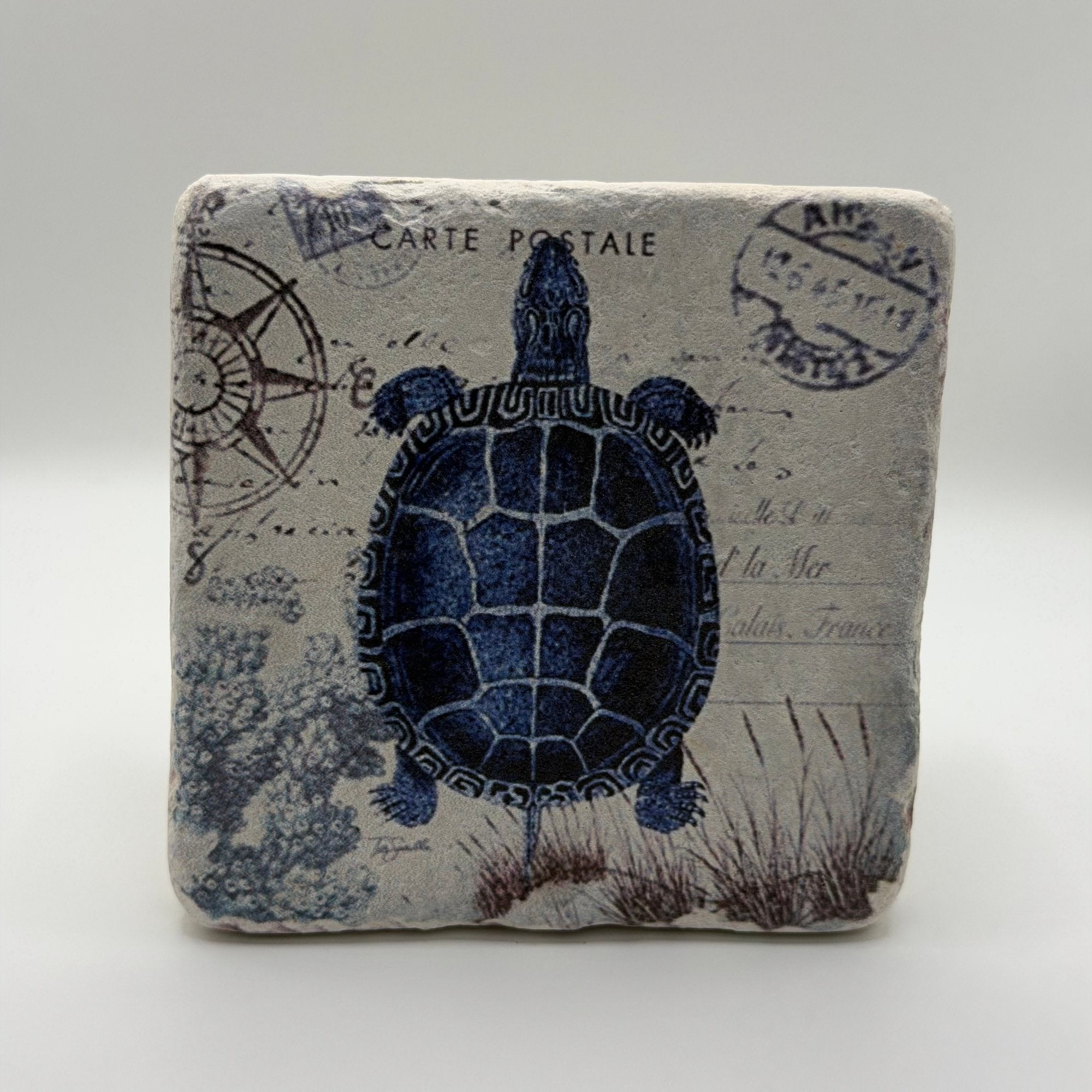 Blue Turtle Stone Coaster