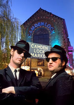 Blues Brothers Camden Lock slogan artwork printed on MDF wall poster
