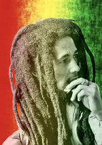 Bob Marley Rasta artwork printed on MDF wall poster