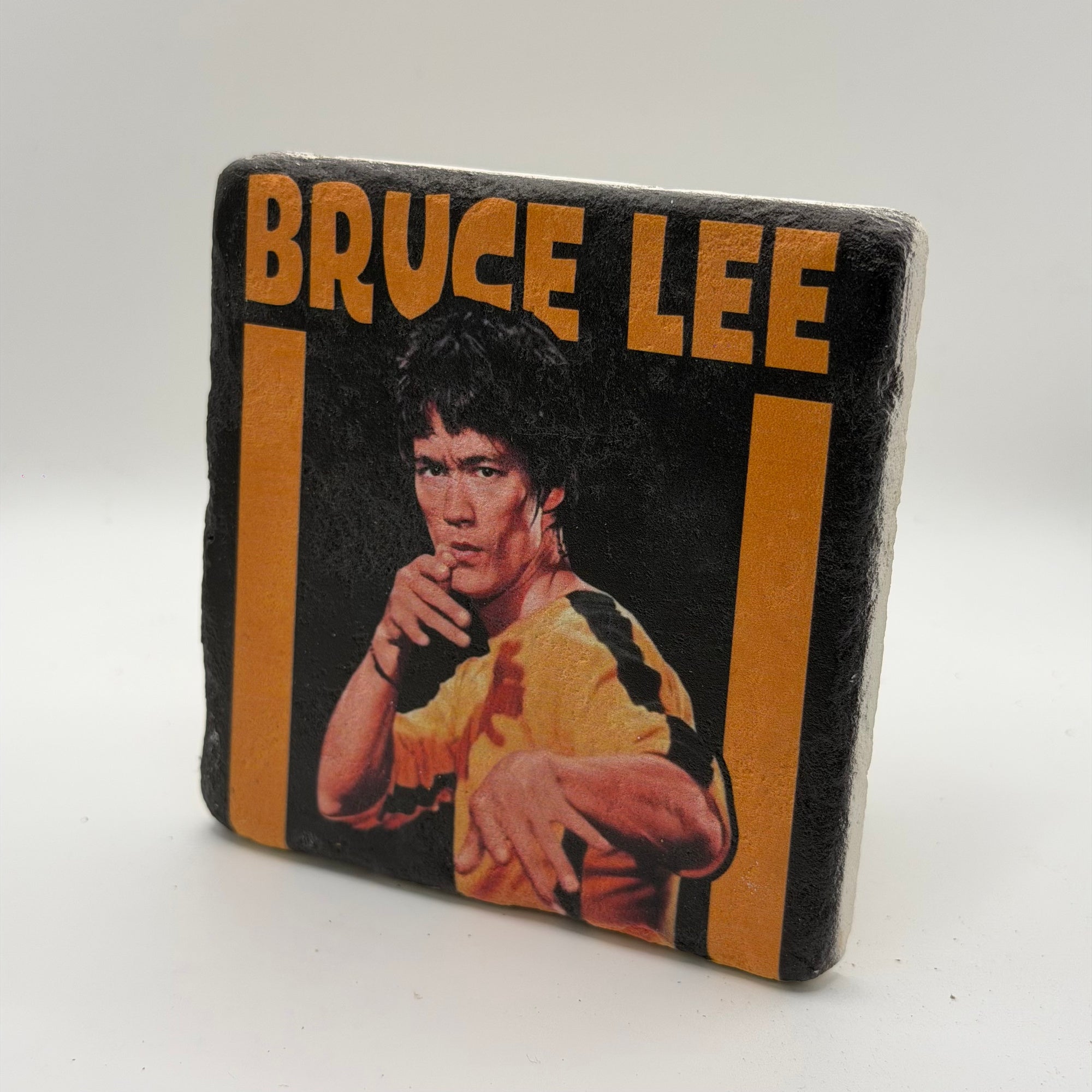 Bruce Lee Black Game of Death Stone Coaster 2