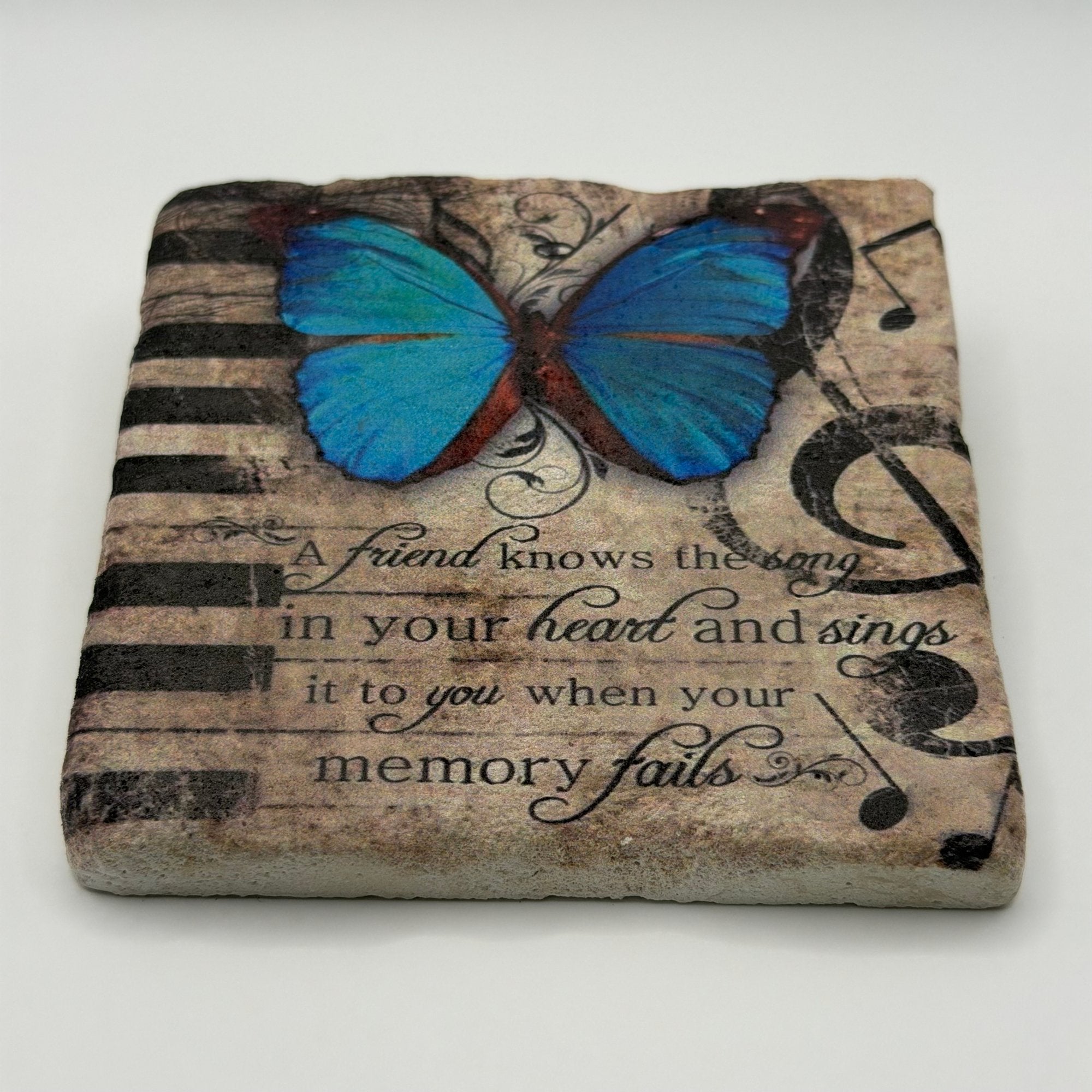 Butterfly Blue Stone Coaster