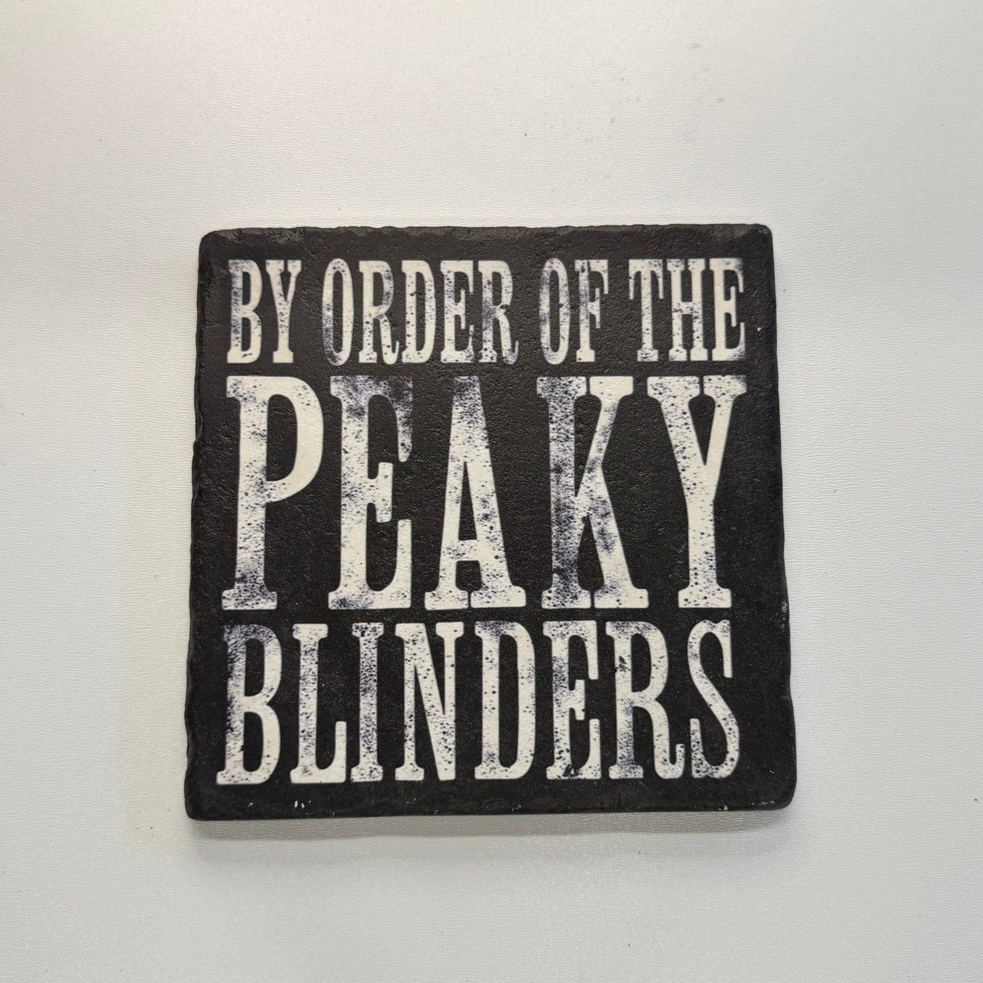 By Order Of The Peaky Blinders Natural Travertine Stone Hotpad artwork