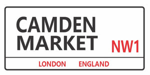 Camden Market London street sign design displayed as wall decor