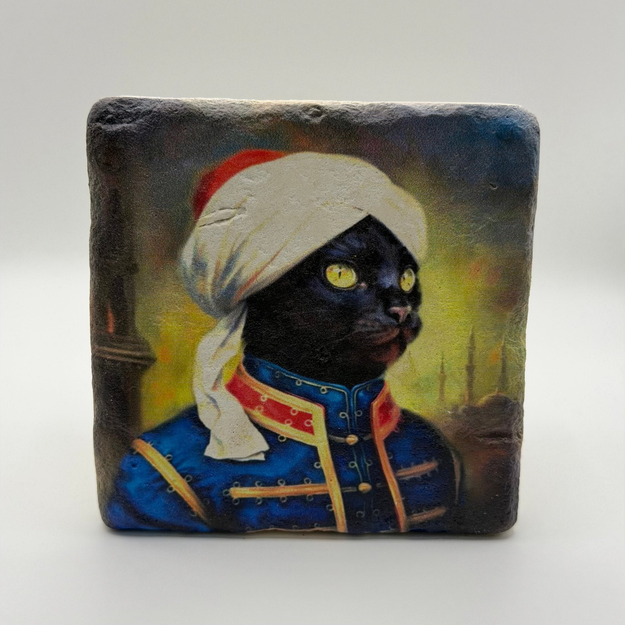 Cat Indian Stone Coaster