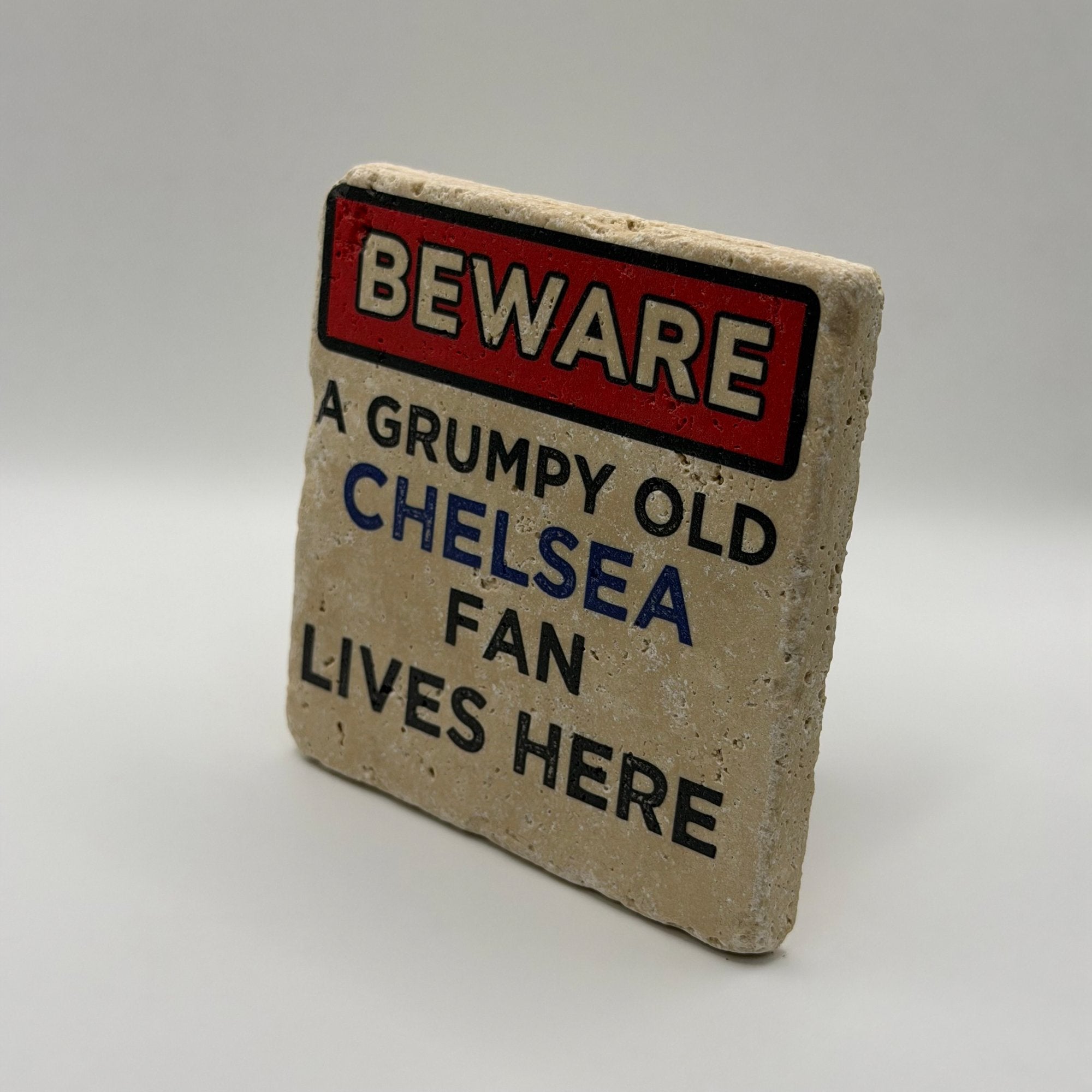 Grumpy Old Chelsea Fan Stone Coaster