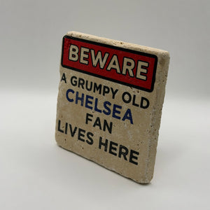 Grumpy Old Chelsea Fan Stone Coaster