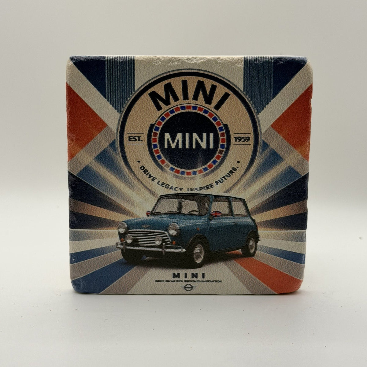 Classic Bentley Gt Natural Travertine Stone Coaster artwork