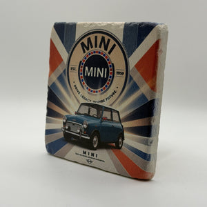 Classic Bentley Gt Natural Travertine Stone Coaster artwork