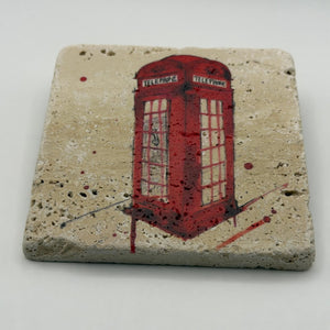 London Classic Phone Box Stone Coaster product image