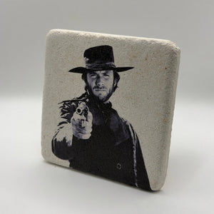 Clint Eastwood Stone Coaster