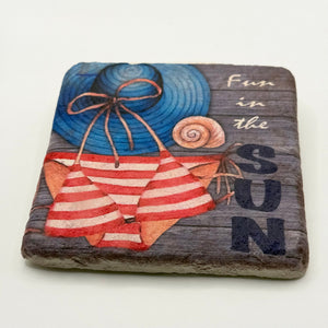 Coastal Beach Stone Coaster